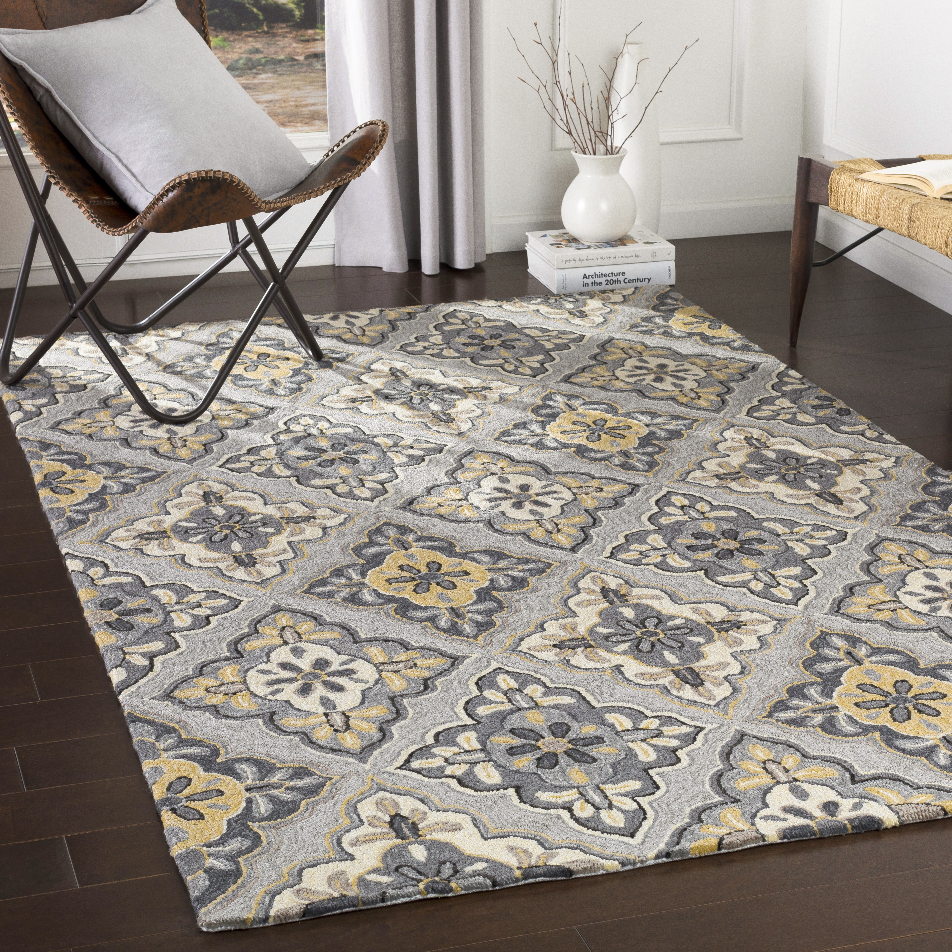 Rain Black Outdoor 3' x 5' Handmade Rug - Image 1