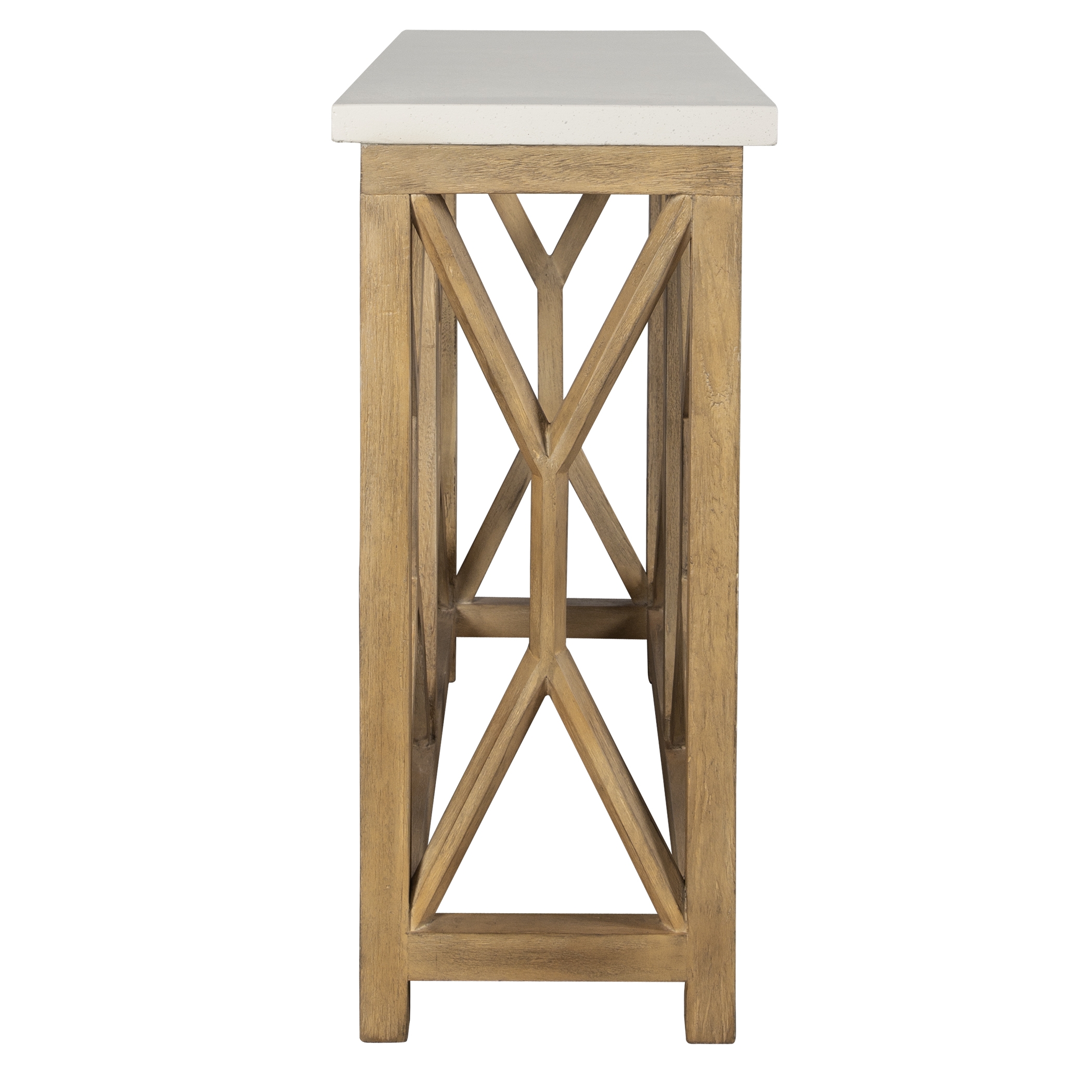 Catali Ivory Stone Console Table - Image 5