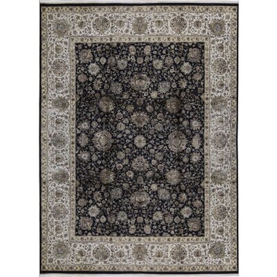One-of-a-Kind Chantel Hand-Knotted Black 8'11" x 12' Area Rug - Image 0