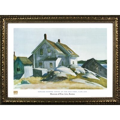 House at the Old Fort, Cape Ann by Edward Hopper Framed Painting Print - Image 0