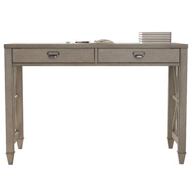 Computer  Desk With 2 Storage Drawers For Home Office Writing Desk, Makeup Vanity Console Table, Light Grey - Image 0