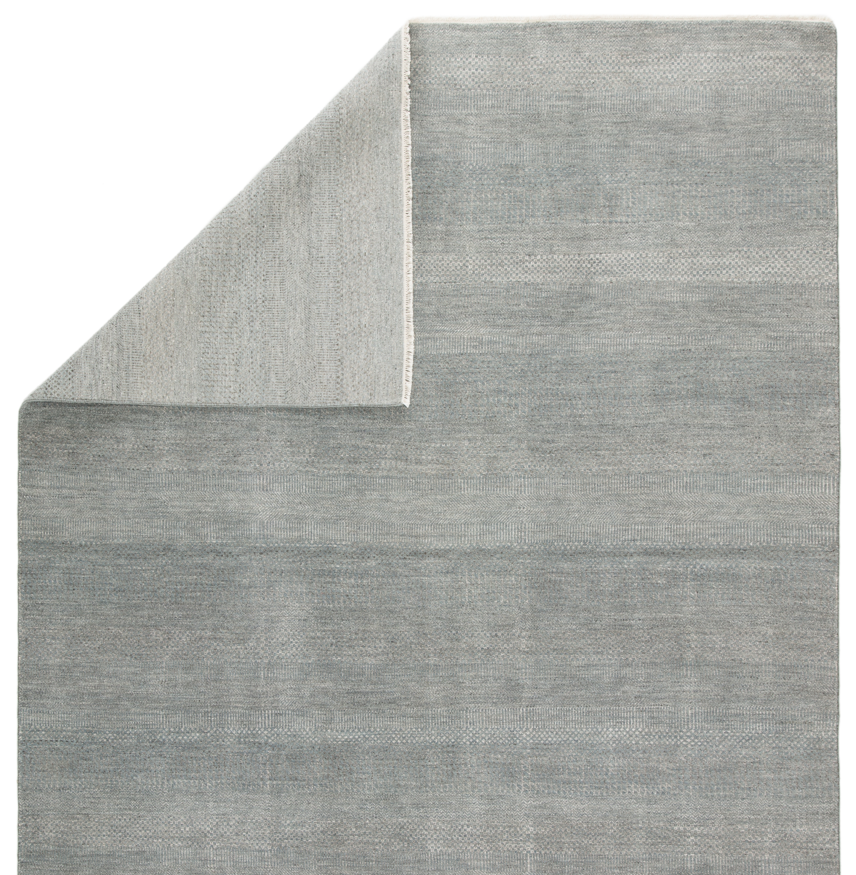 Irminio Hand-Knotted Geomteric Gray/ Blue Area Rug (9'X12') - Image 2