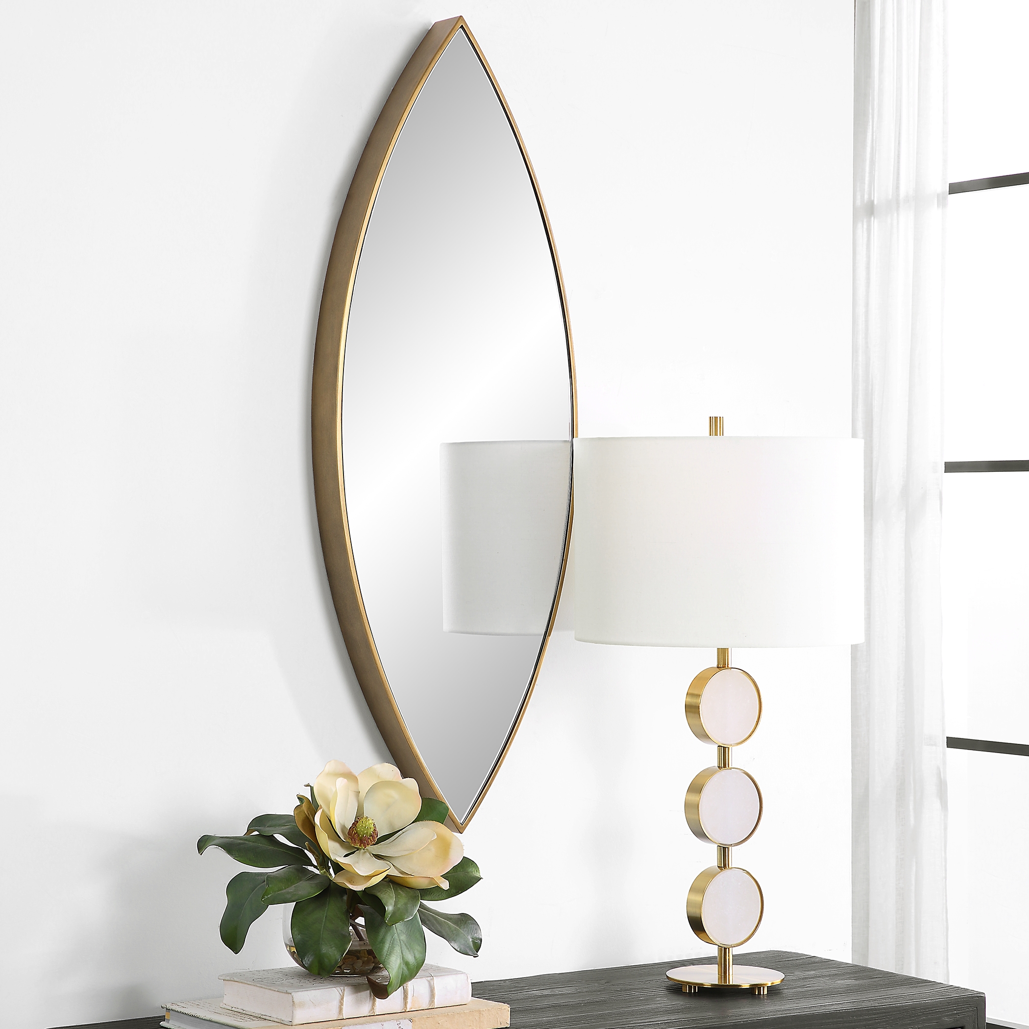 Ellipse Gold Mirror - Image 1