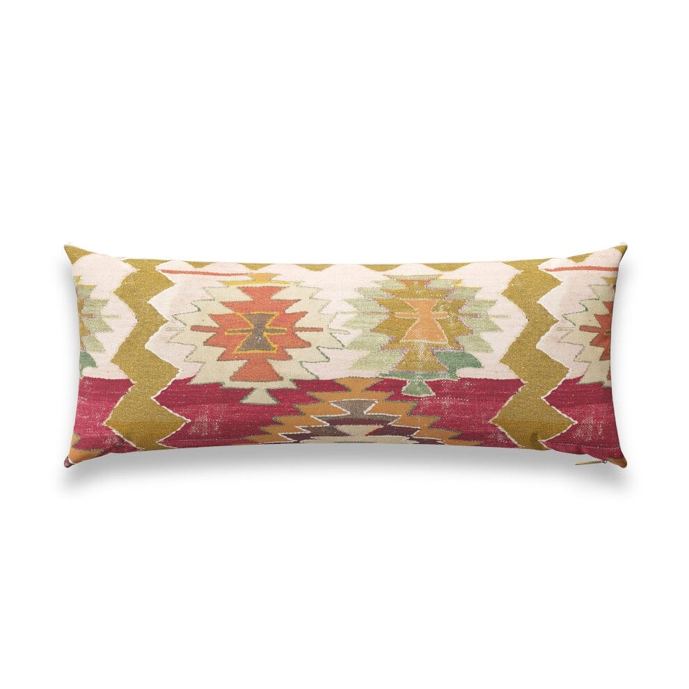 Bold Kaleidoscope Kilim Pillow by St. Frank | Green | 26" W x 26" H | Linen - Image 7
