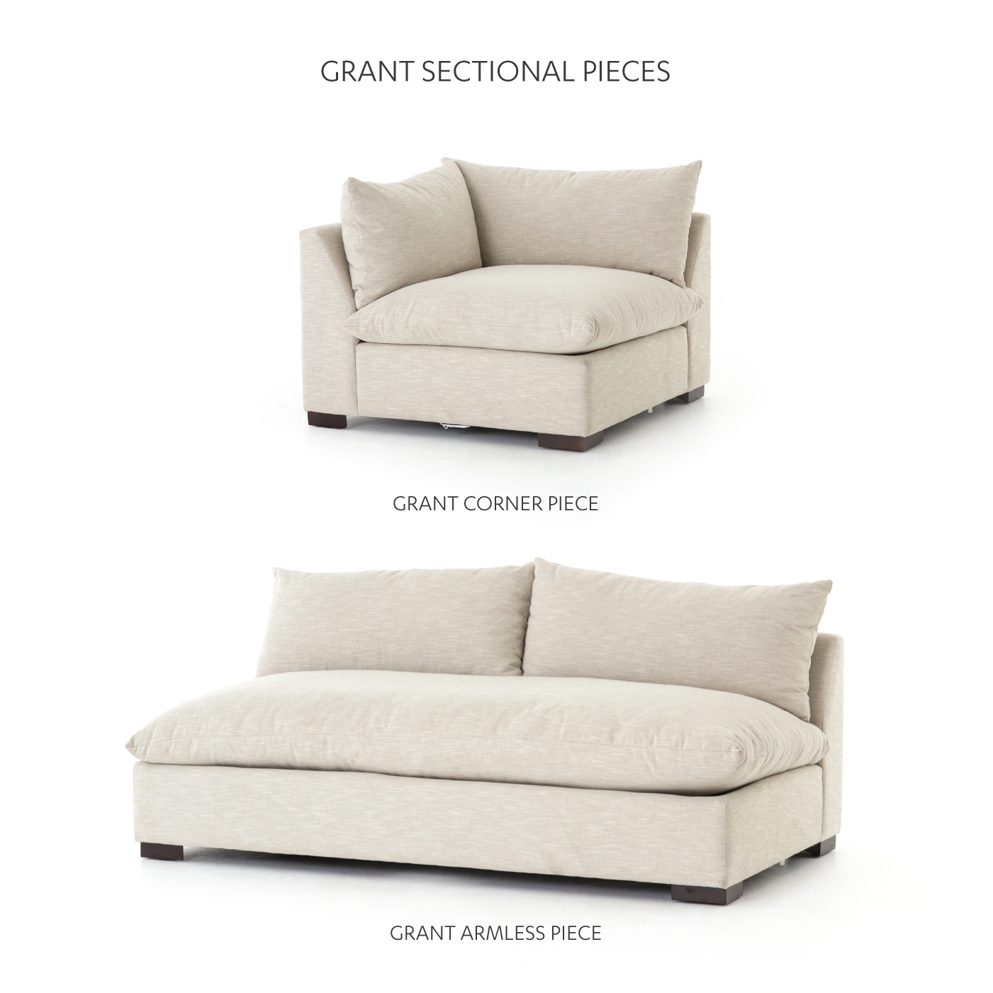 Build Your Own: Grant Sectional - Ashby Oatmeal - Image 11