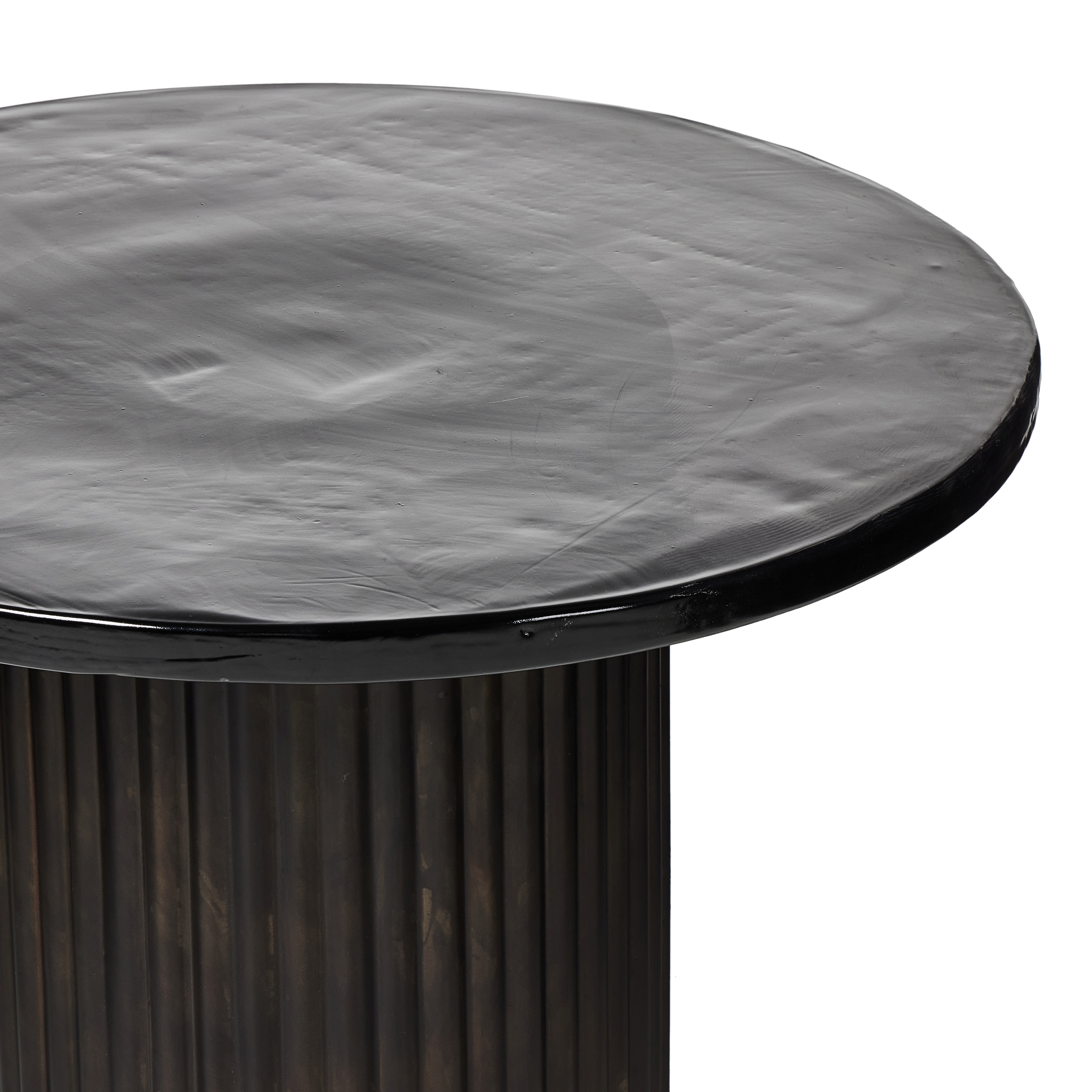 Ruben End Table-Smoked Black Cast Glass - Image 7