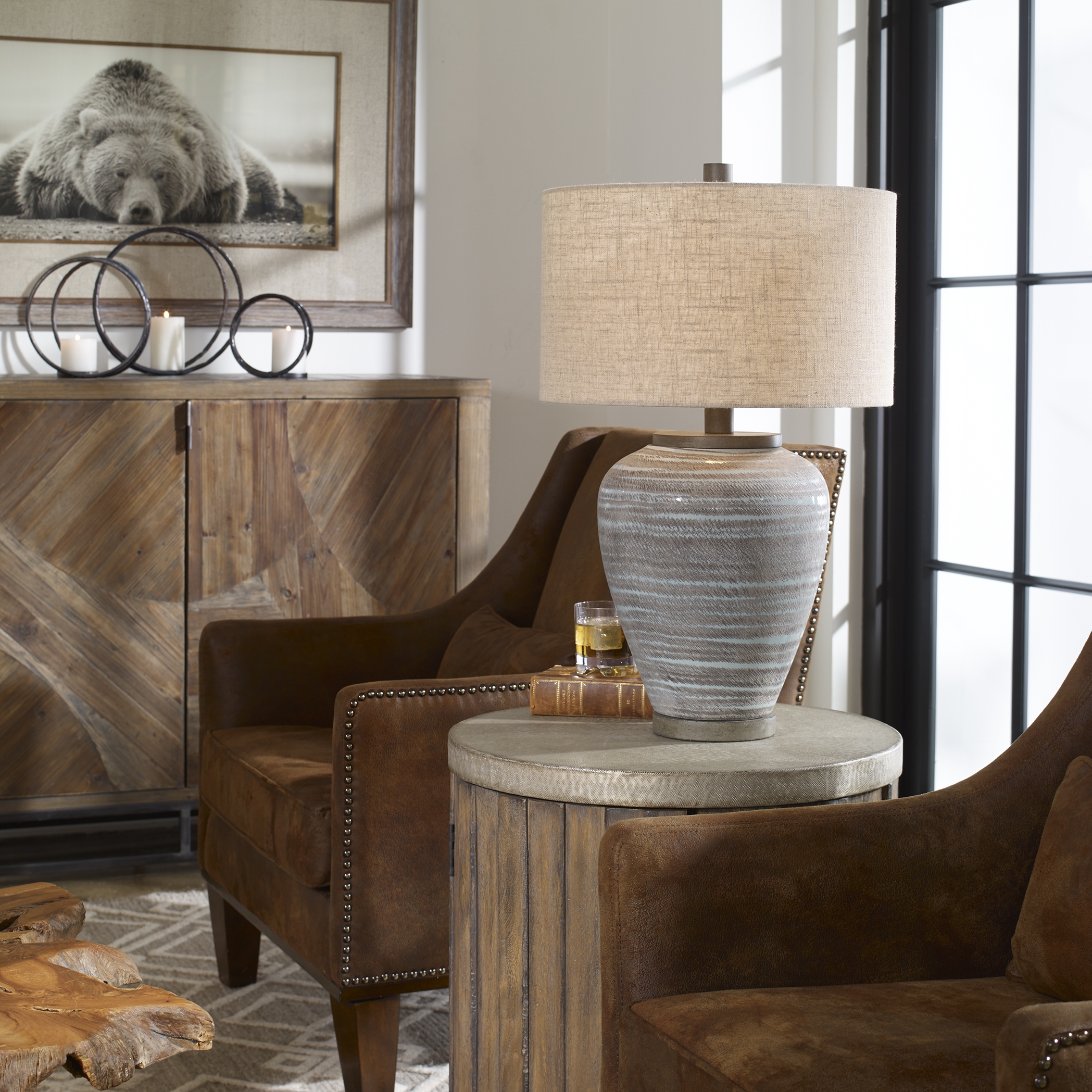 Pelia Light Aqua Table Lamp - Image 1