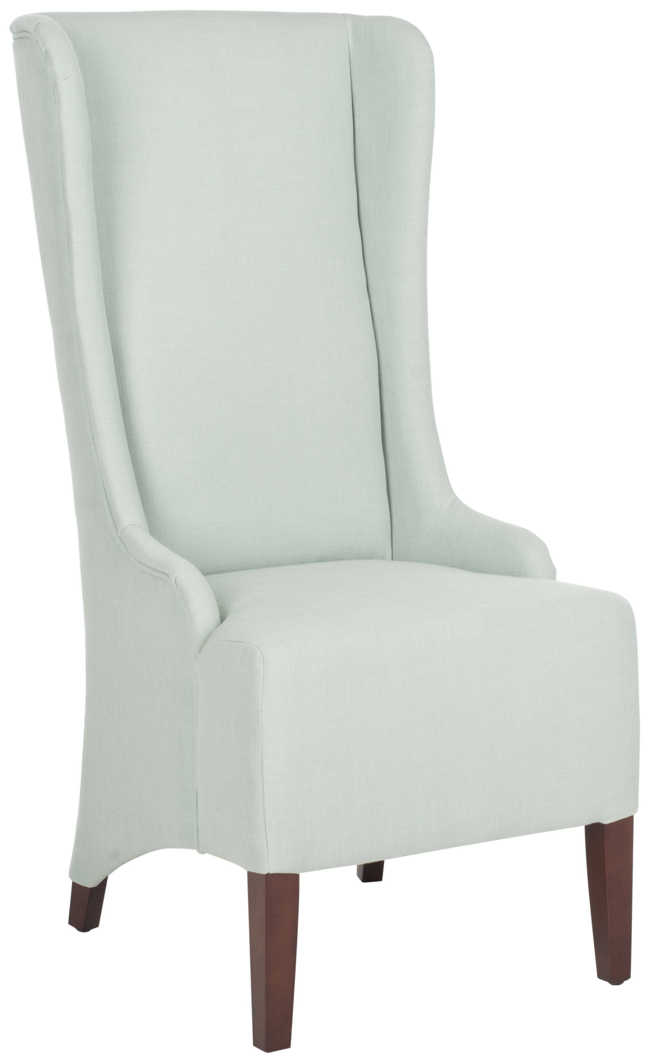 Becall 20''H Linen Dining Chair - Seafoam Green/Cherry Mahogany - Safavieh - Image 1
