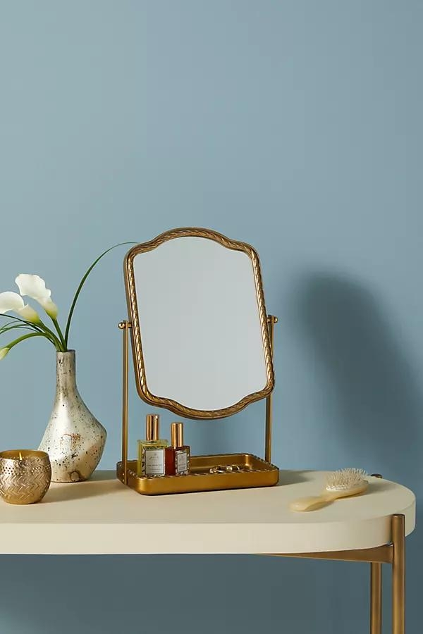 Brodie Twisted Metal Tabletop Vanity Mirror - Image 0
