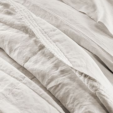 Belgian Linen Quilt, Full/Queen, Slate Melange - Image 3