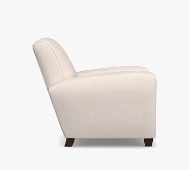 Manhattan Square Arm Upholstered Armchair, Polyester Wrapped Cushions, Twill Cream - Image 4