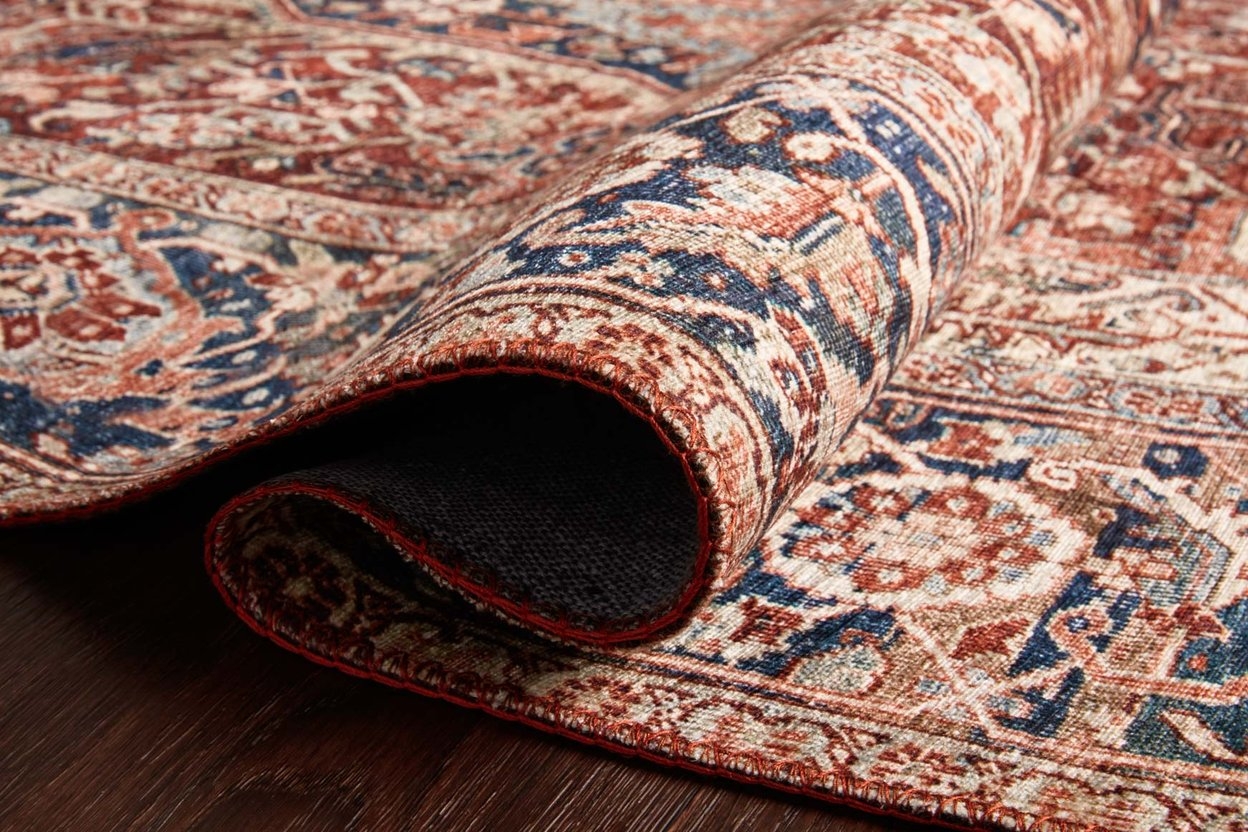Layla Rug, Red & Navy, 7'6" x 9'6" - Image 3