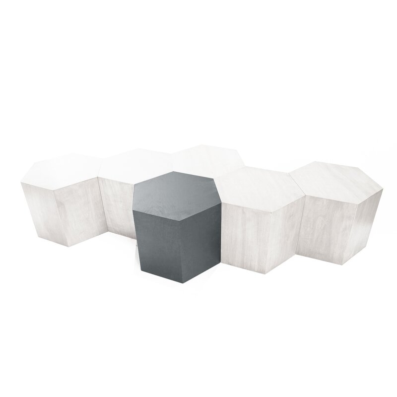 Hammers and Heels Solid Wood Block Coffee Table - Image 0