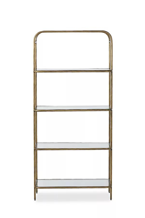 Swinton Etagere Aged Brass Bookcase - Image 0
