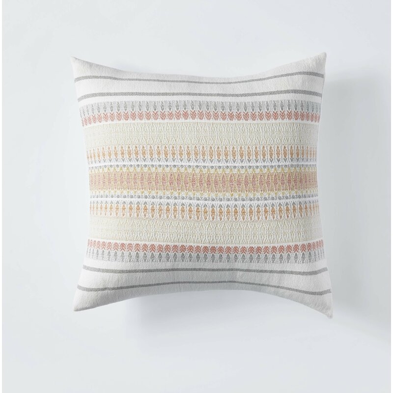 Coyuchi Lost Coast Organic Decorative Cotton Pillow Cover Color: Coral - Image 0