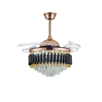 52'' Arnfinnur 4 - Blade LED Ceiling Fan with Remote Control and Light Kit Included - Image 0