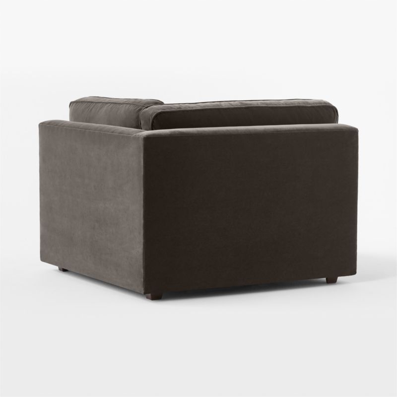 Malea Charcoal Grey Performance Fabric Corner Chair - Image 4