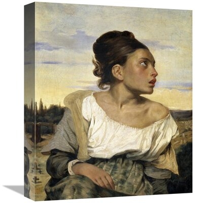 'Young Orphan in the Cemetery' by Eugene Delacroix Print on Canvas - Image 0