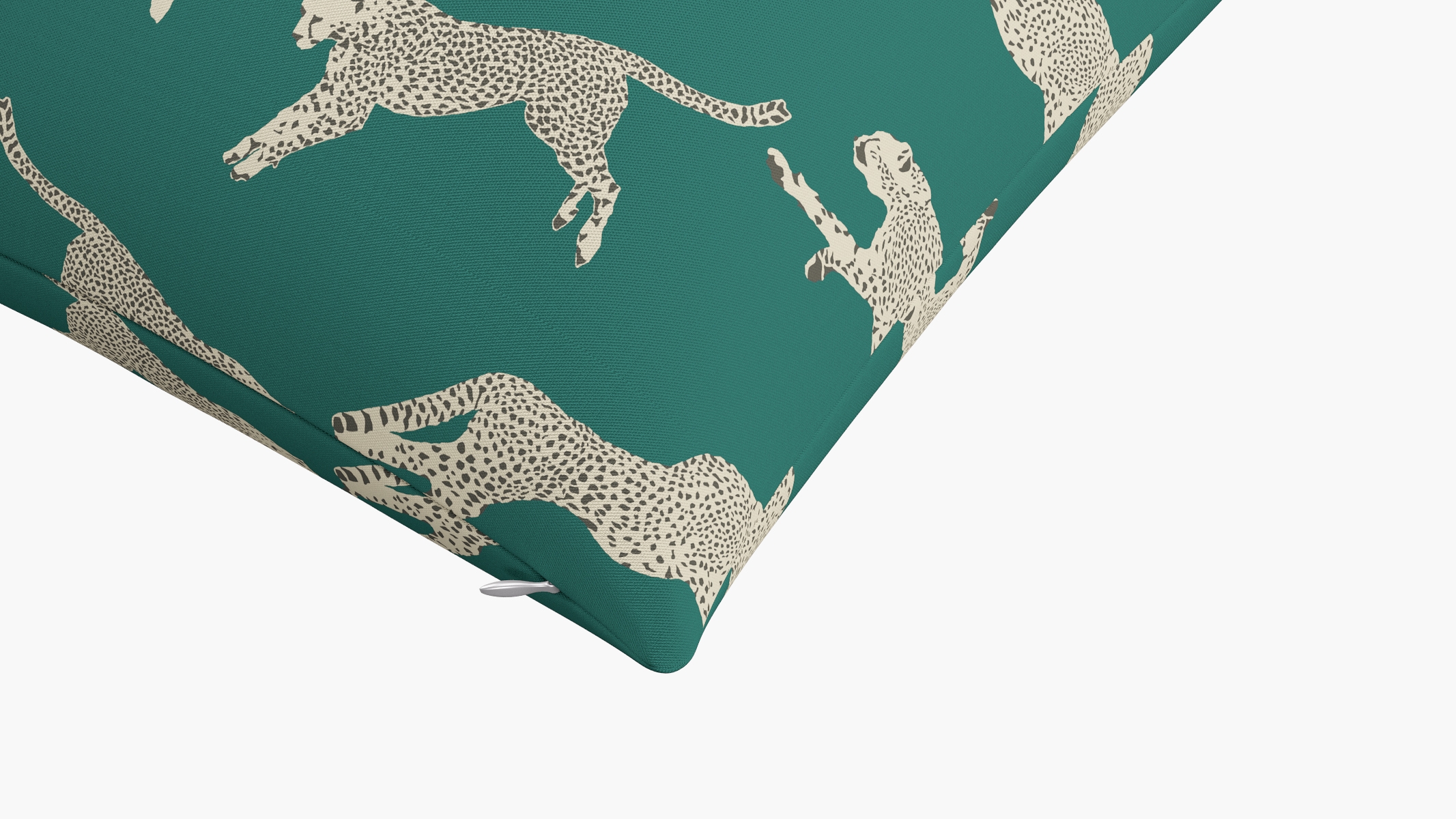 Outdoor 22" Throw Pillow, Polo Green Cheetah, 22" x 22" - Image 1