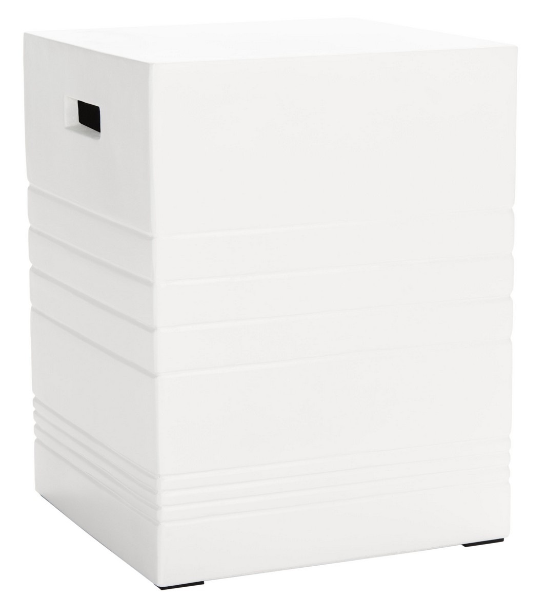 Deidara Concrete Accent Stool - Ivory - Safavieh - Image 5