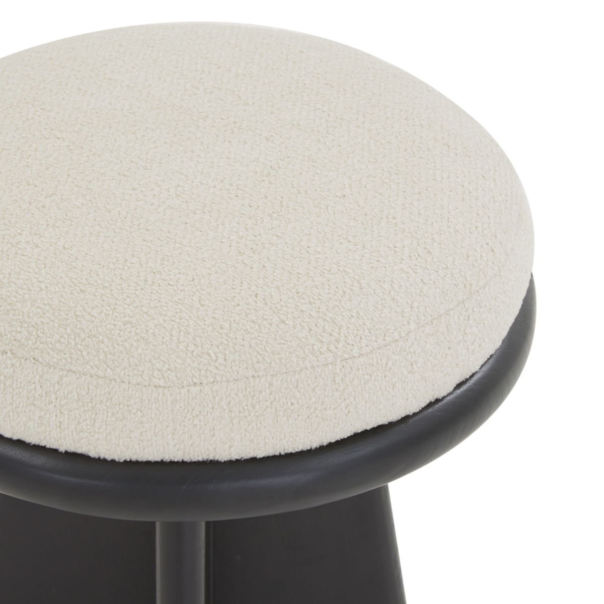 Bellarita Round Swivel Barstool - Ivory/Black - Image 2