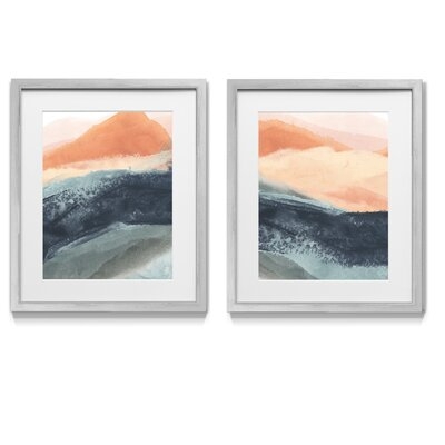 Soft Waves I - 2 Piece Picture Frame Graphic Art Print Set on Paper - Image 0