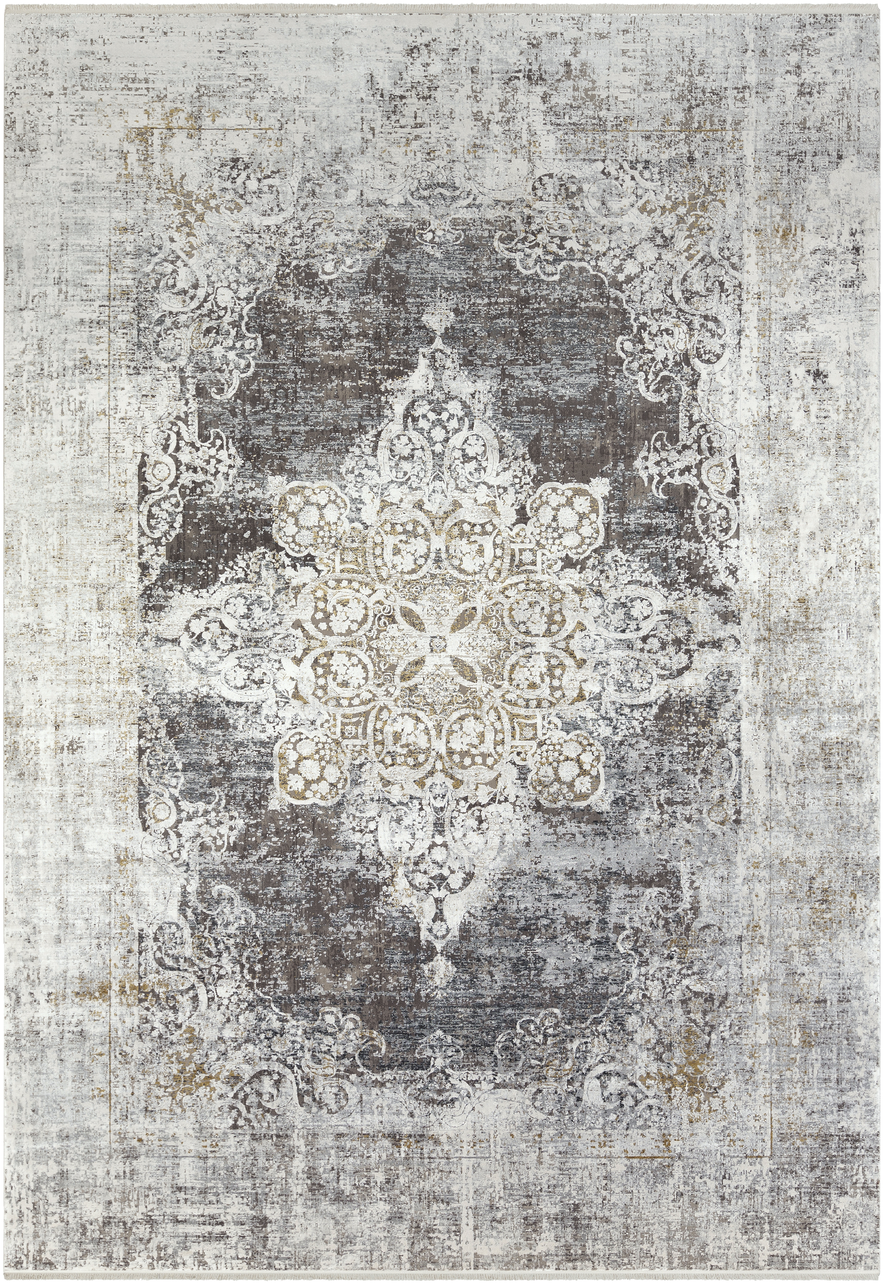 Solar Gray Indoor 7'9" x 11'2" Machine Woven Rug - Image 0