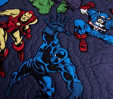 Marvel Quilt, Twin, Navy Multi - Image 4