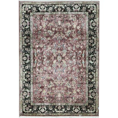 One-of-a-Kind 200 Line Sino Hand-Knotted Pink 4'9" x 6'7" Wool Area Rug - Image 0