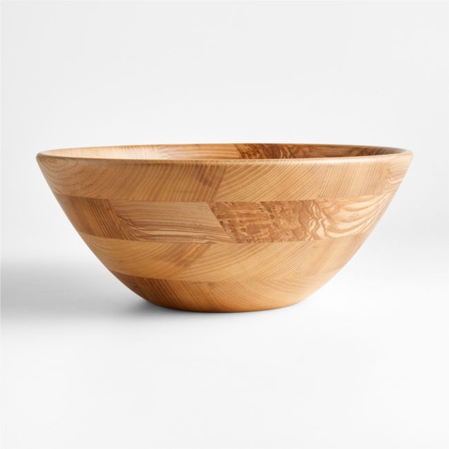 Carson 14.75" Ash Wood Salad Serving Bowl - Image 0
