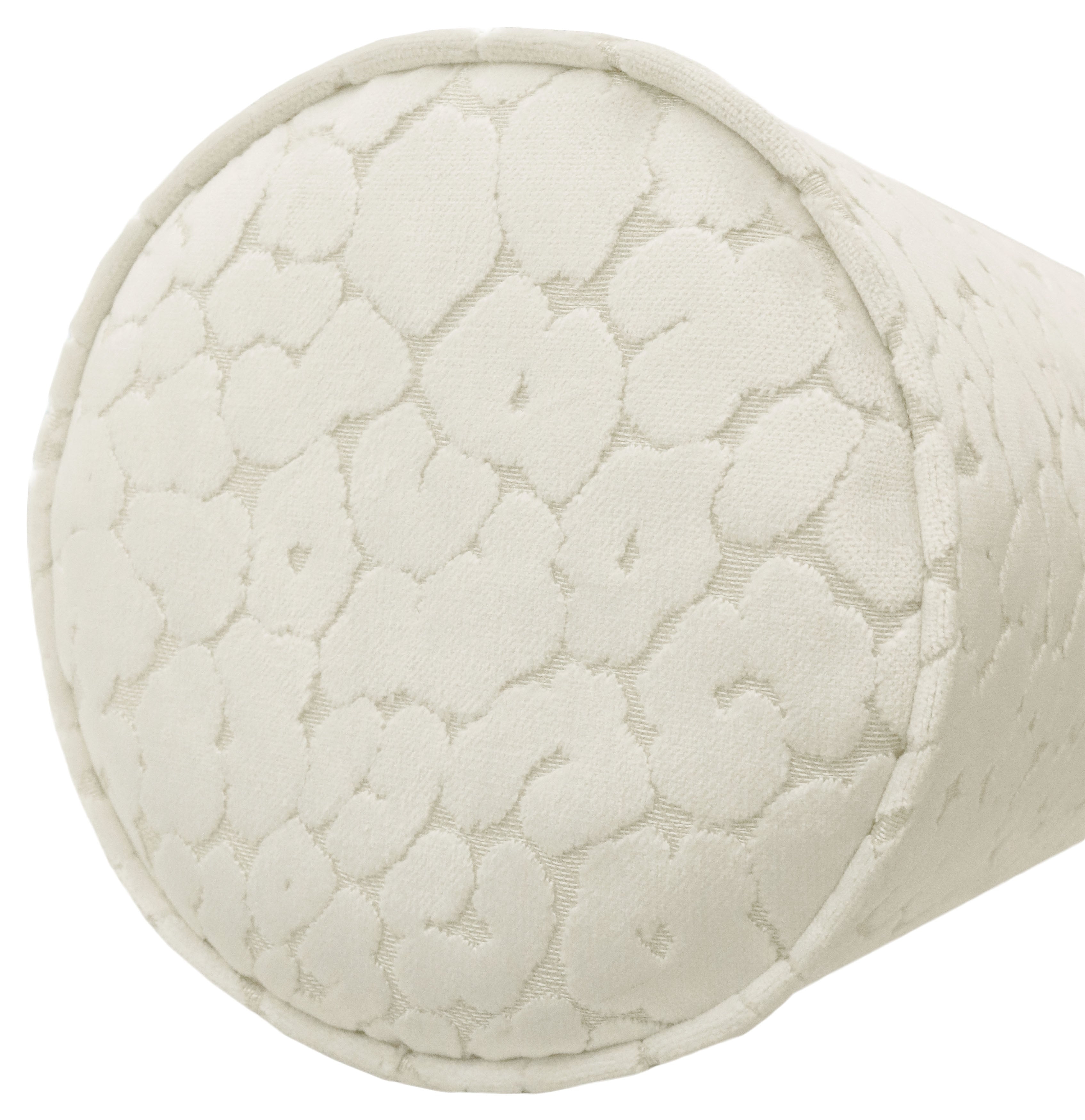 THE BOLSTER :: LEOPARD CUT VELVET // ALABASTER - BY THE YARD - Image 2