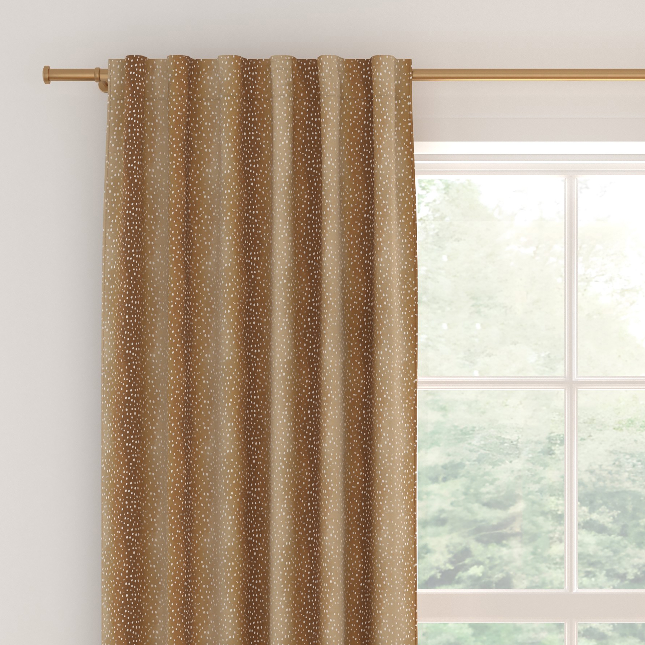 Printed Linen Curtain, Faline, 50" x 84", Privacy - Image 1