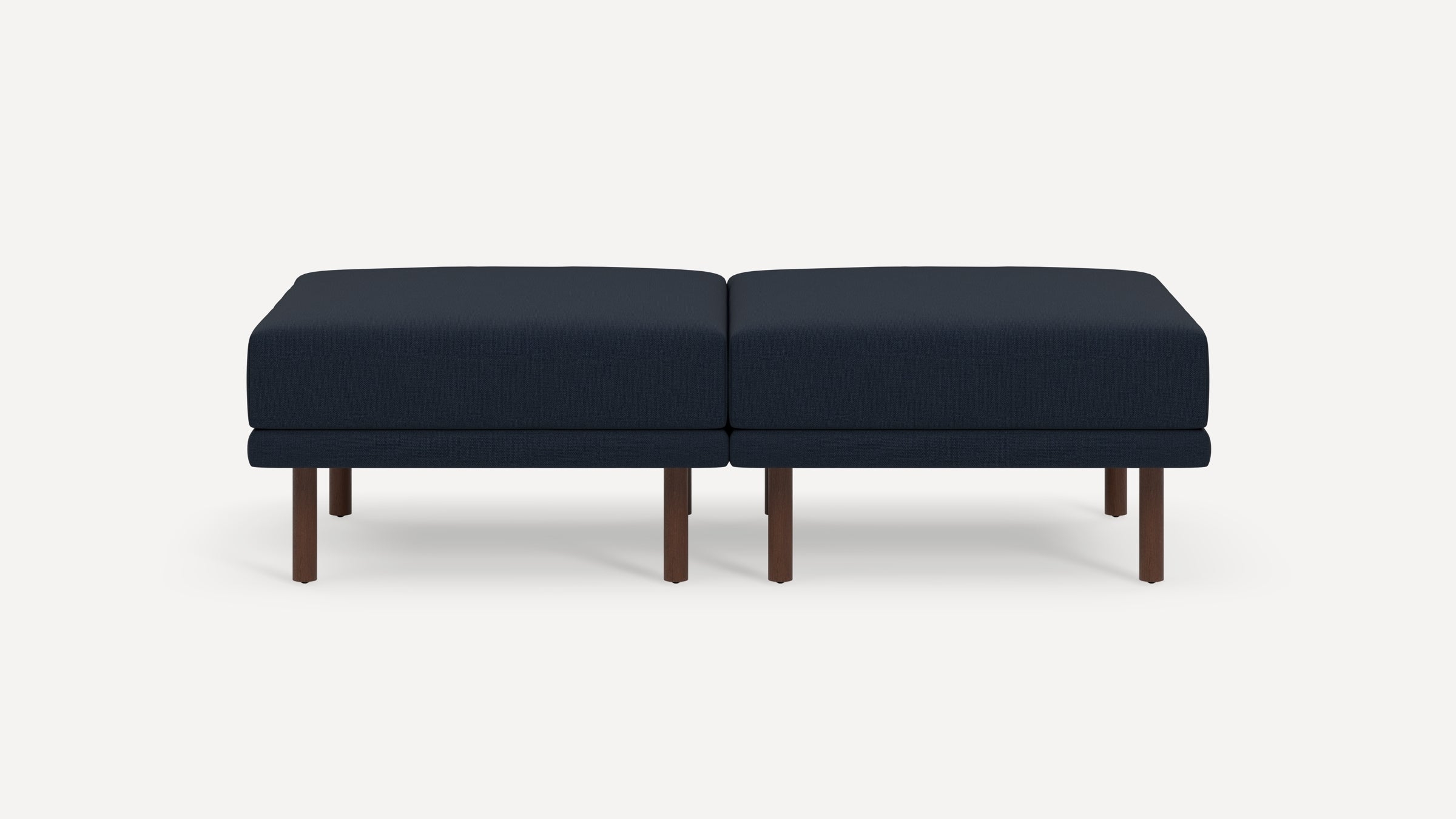 Range 2-Piece Bench - Stone Grey - Performance Flatweave / Walnut - Wood - Image 9