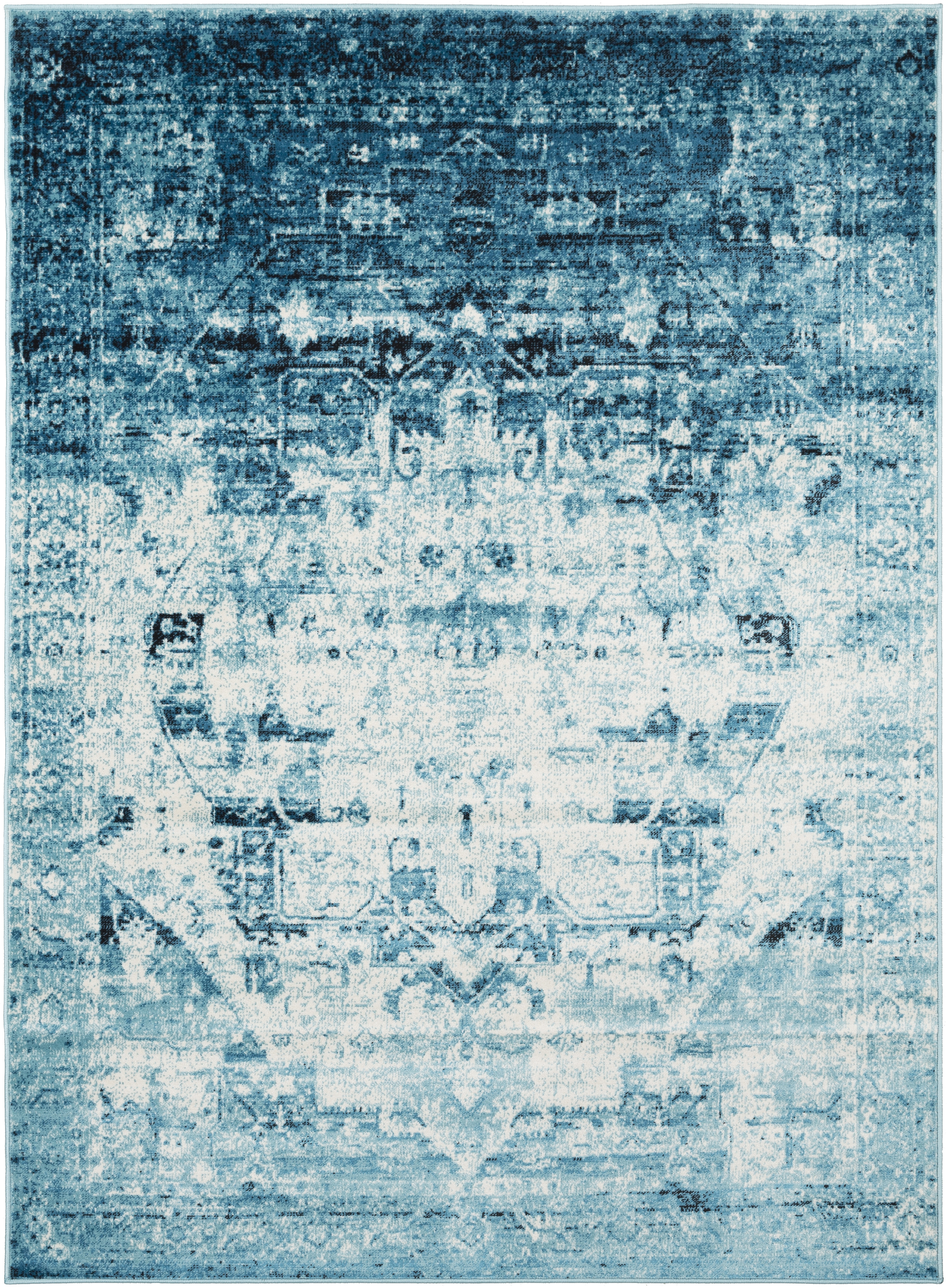 Mumbai Blue Indoor 2' x 2'11" Machine Woven Rug - Image 0