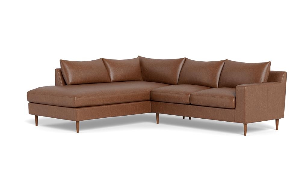 Sloan Leather 3-Seat Left Bumper Sectional - Image 2