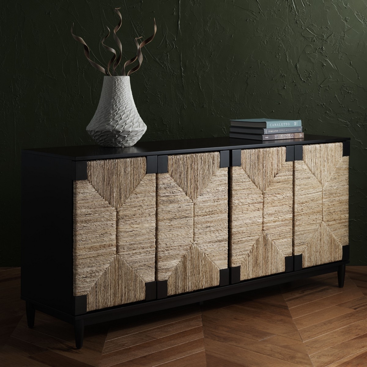 Roseanne Banana Stem Sideboard - Black/Natural - Image 1