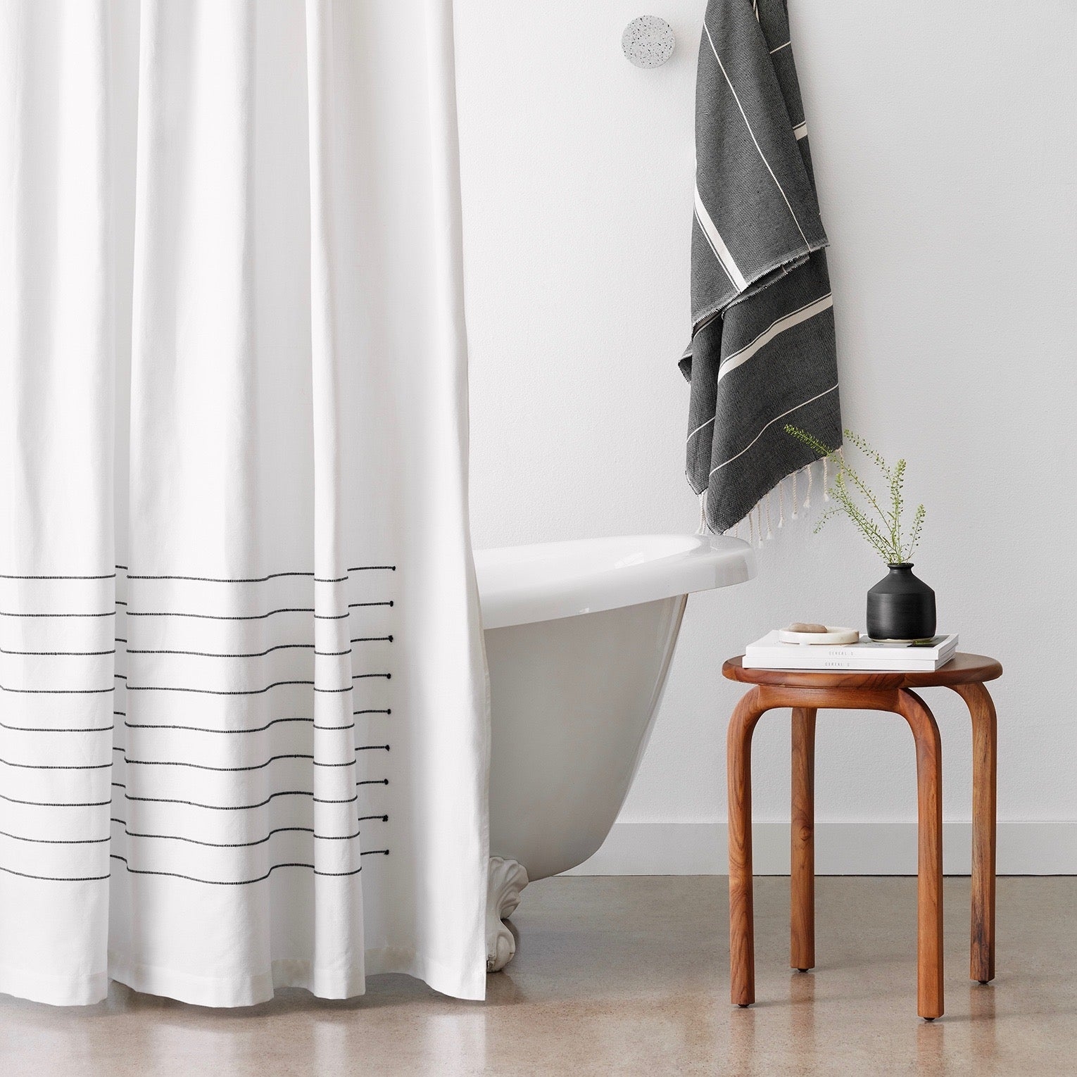 The Citizenry Loktak Shower Curtain | Sand - Image 5