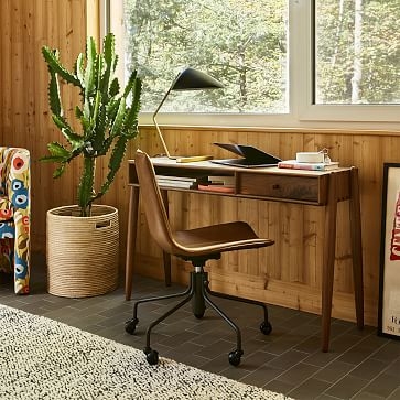 Slope Office Chair, Vegan Leather, Saddle - Image 3