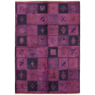 One-of-a-Kind Pilkington Hand-Knotted 2010s Jaipur Purple/Black 6'3" x 8'10" Wool Area Rug - Image 0