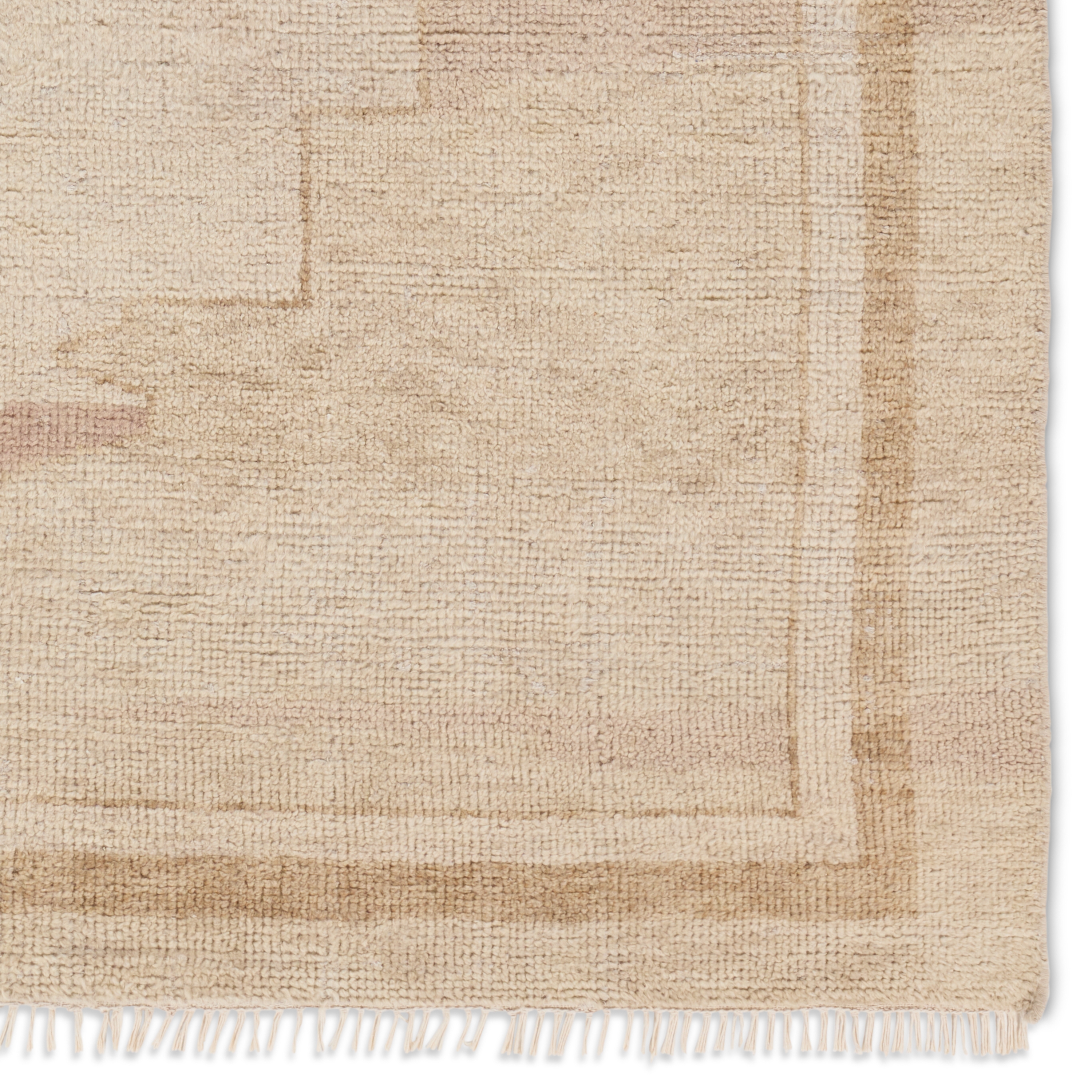 Astine SEV01 Handknotted Medallion Beige and Tan Area Rug (10'x14') - Image 3