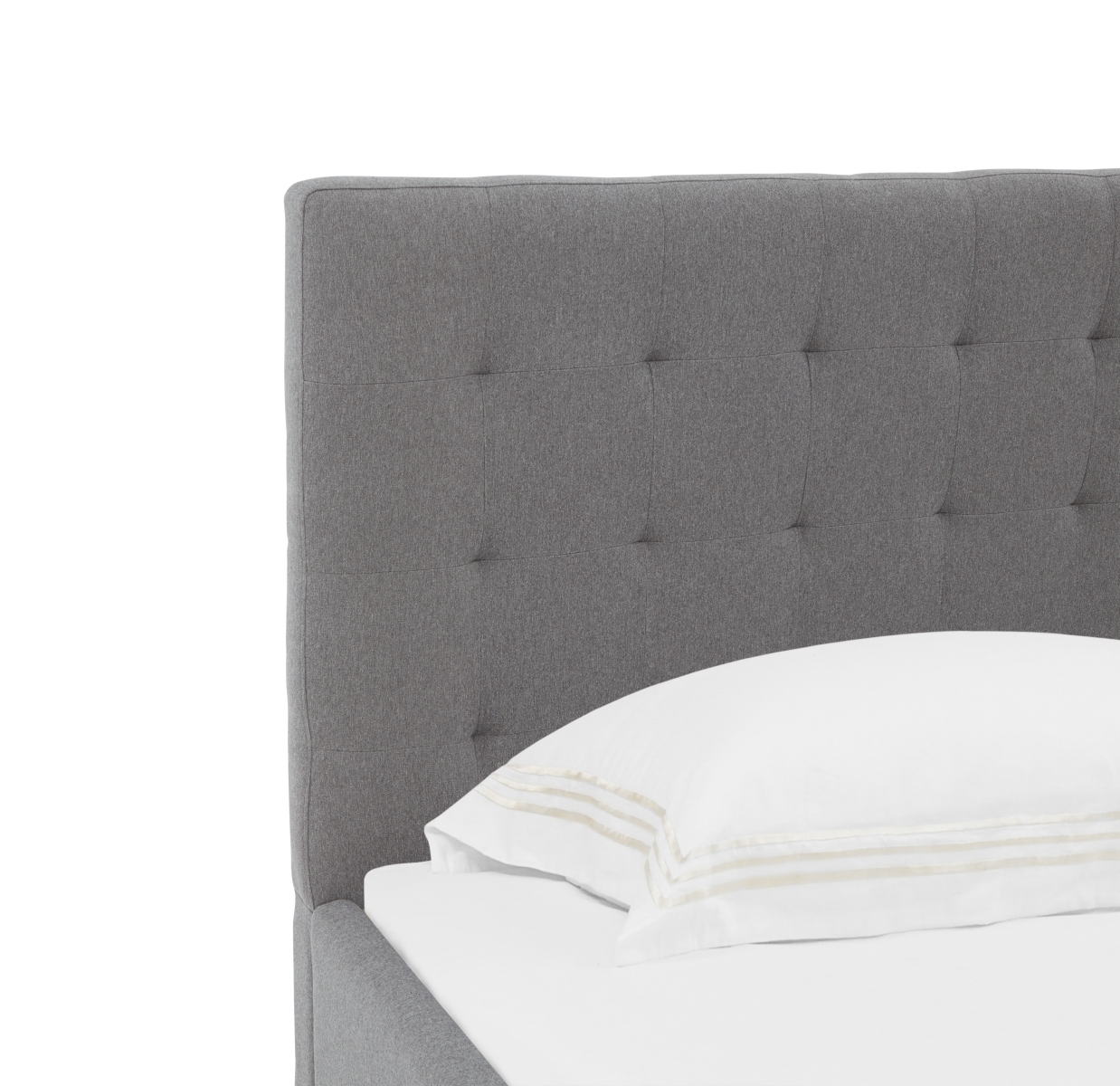 Rosita Low Profile Tufted Bed - Light Grey - Image 2