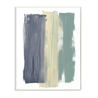 Abstract Vertical Paint Strokes Blue Yellow Green - Image 0