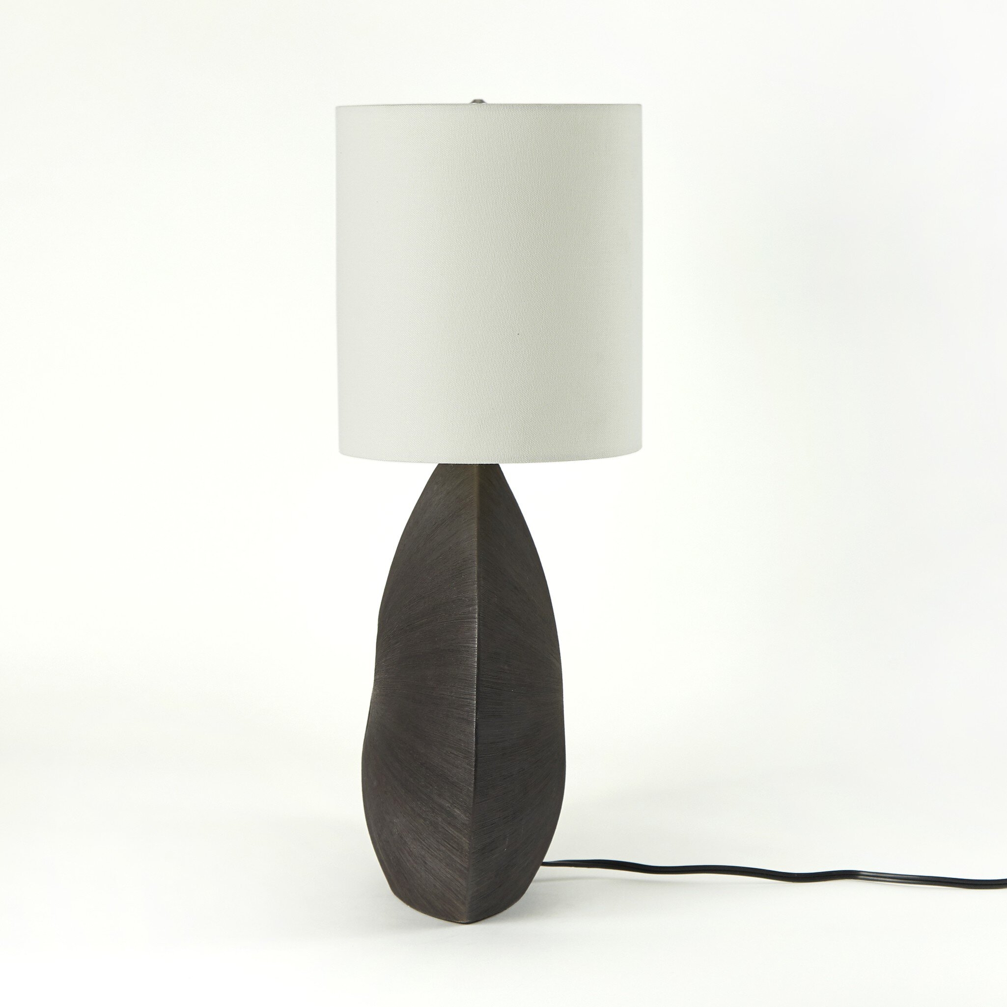 Busaba Table Lamp - Textured Matte Black Porcelain Ceramic - Image 11