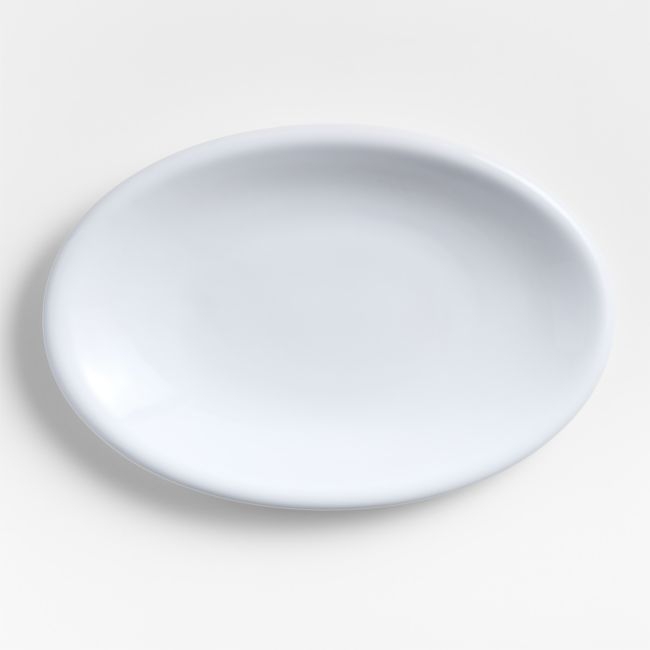 Caesna White Oval Stoneware Platter - Image 0