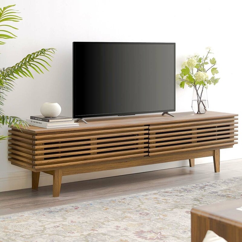 Grandstaff TV Stand for TVs up to 85", Walnut - Image 2