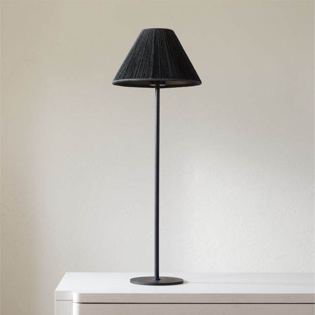 Slight Table Lamp with Black Shade - Image 0