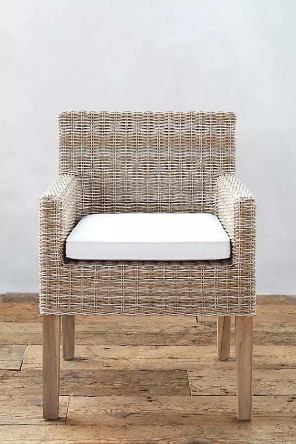 Ridgeline Wicker + Teak Armchair - Image 0