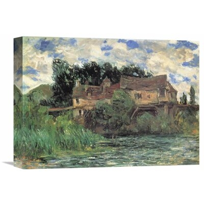 'Houses on the Old Bridge at Vernon 1883' by Claude Monet Painting Print on Wrapped Canvas - Image 0
