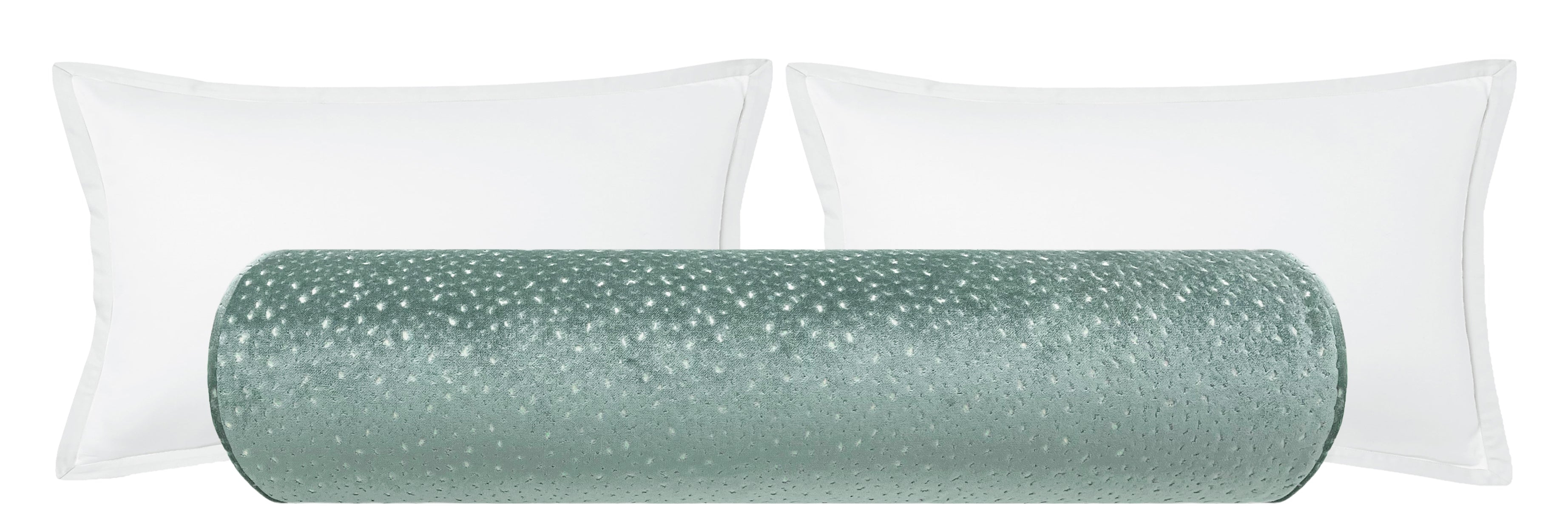 THE BOLSTER :: ANTELOPE CUT VELVET // TURKISH BLUE - BY THE YARD - Image 0