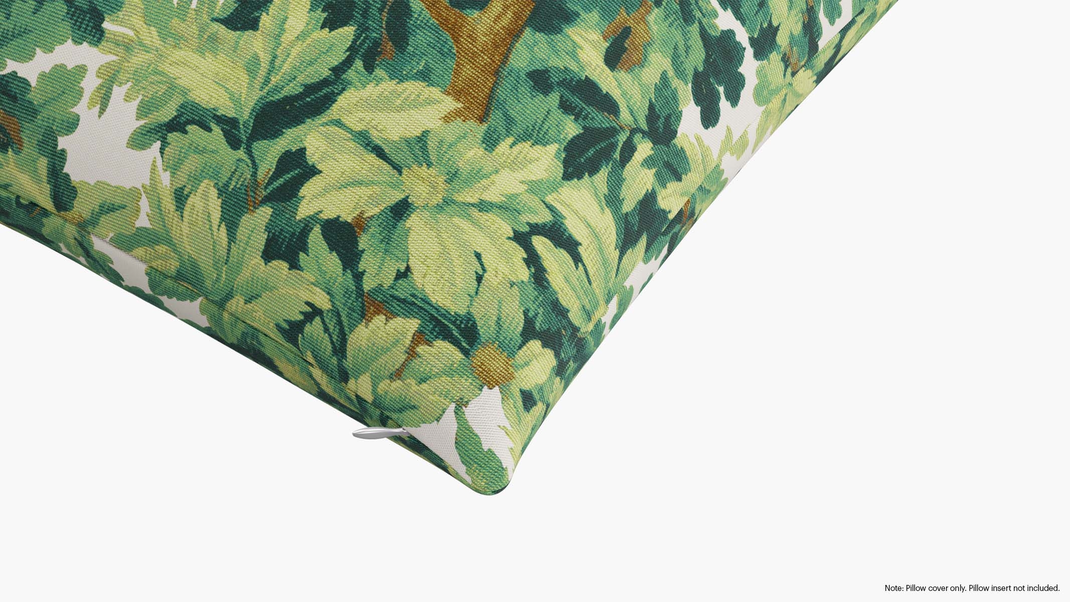 Throw Pillow Cover 22", Verdure Bois De Chene, 22" x 22" - Image 1